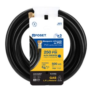Manguera negra alta presion PVC 3/8