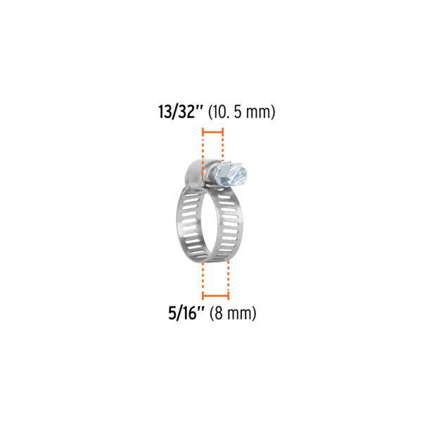Pack 4 Abrazadera Sin Fin Acero inoxidable 1/2" a 3/4"