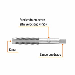 Machuelo semiconico 3/8" Cuerda Estandar Gruesa
