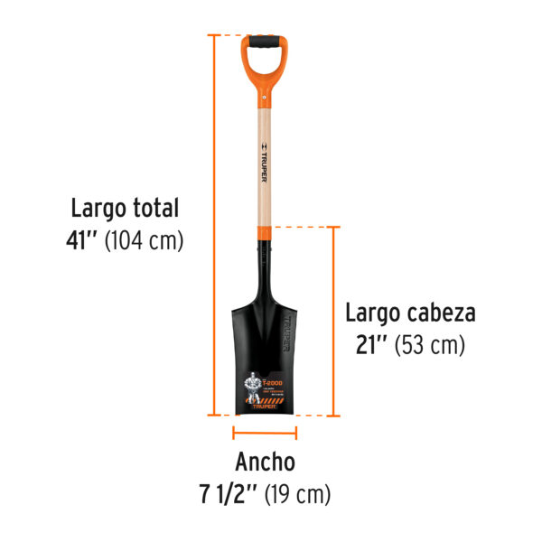 Pala Escarraman corta puño "Y" jardineria 104cm