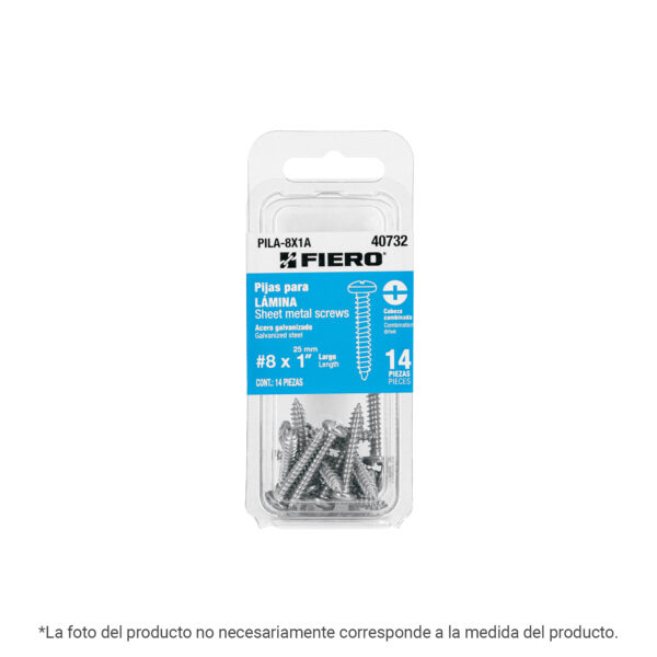 Blister con 6 pijas para lamina de #12 x 1-1/2"