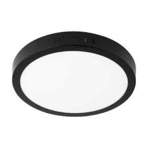 Luminario de LED 18 W redondo tipo plafon luz de dia, negro