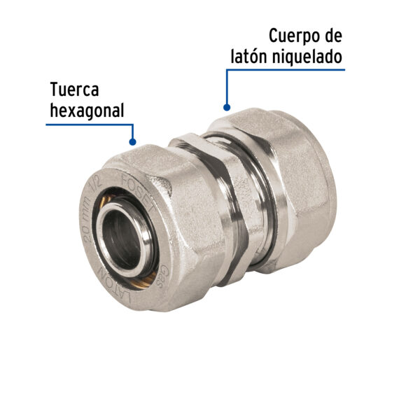 Cople de compresion para PEALPE, 1/2', Foset
