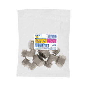 Codo 90° para PEALPE, 1/2', con rosca macho, Foset
