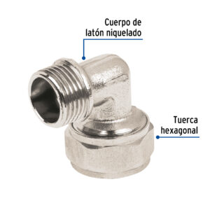Codo 90° para PEALPE, 1/2', con rosca macho, Foset