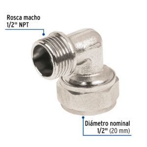 Codo 90° para PEALPE, 1/2', con rosca macho, Foset