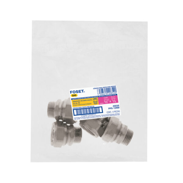 Conector para PEALPE 1/2' con rosca macho Foset
