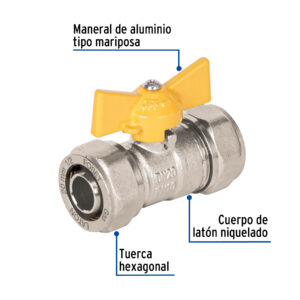 Valvula esfera para PE-AL-PE, 1/2', Foset
