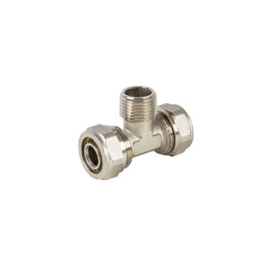 Tee macho para PEALPE de 3/8" Rosca 1/2"