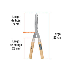 Tijera para poda, ligera, 50 cm, mango madera