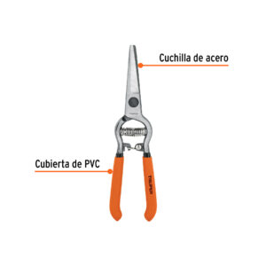 Tijera para poda 8", cuchilla curva