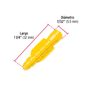 Bolsa con 20 taquetes de plastico 7/32', Fiero