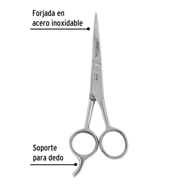 Tijera para estilista con gancho, 5-1/2", Pretul