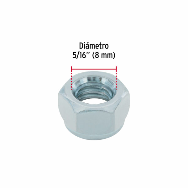 Bolsa con 150 tuercas de seguridad 5/16"