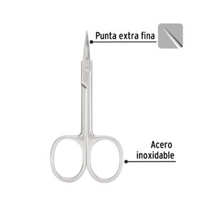 Tijera para manicure 3-1/2' punta fina cuticula Pretul