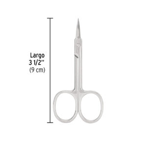 Tijera para manicure 3-1/2' punta fina cuticula Pretul