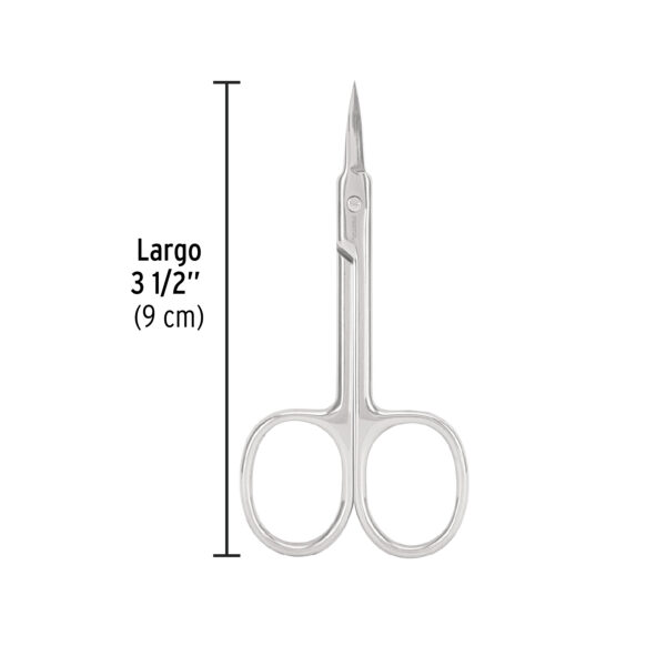 Tijera para manicure 3-1/2' punta fina cuticula Pretul