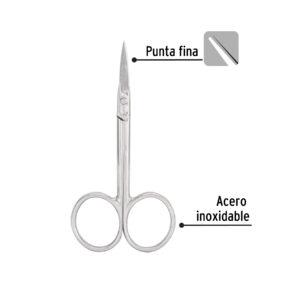 Tijera para manicure 3-1/2', punta curva, Pretul