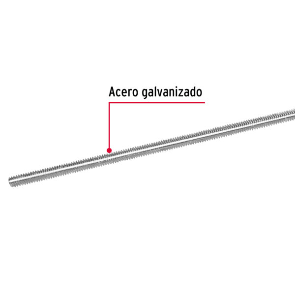 Varilla roscada, 3/8" x 1m