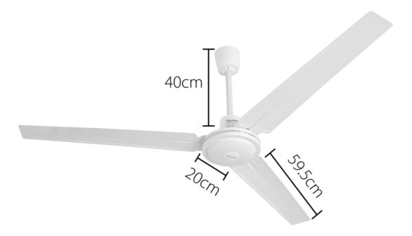 Ventilador de Techo Tipo Industrial Metalico Control 5 Velocidades