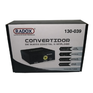 Convertidor Audio Optico Digital a Analógico - Coaxial / Toslink a RCA