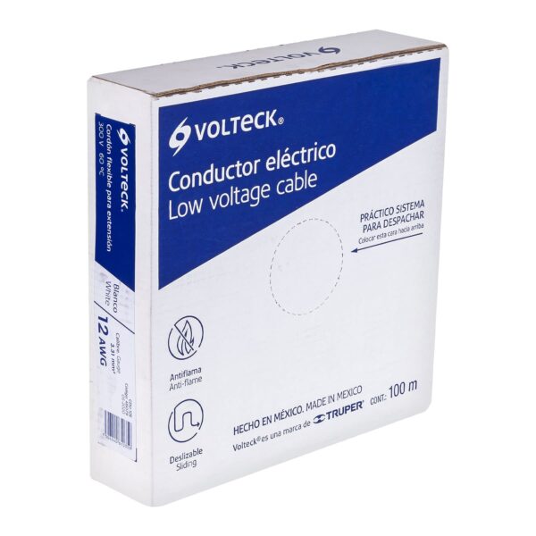 Cordon duplex para extensiones, 12 AWG rollo 100 m