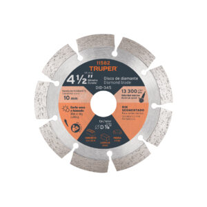 Disco de diamante 4-1/2" Pieda Concreto Corte Rapido
