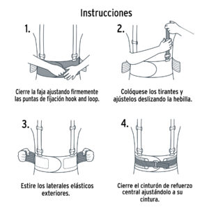 Faja con tirantes ajustables tercer cinturon talla chica