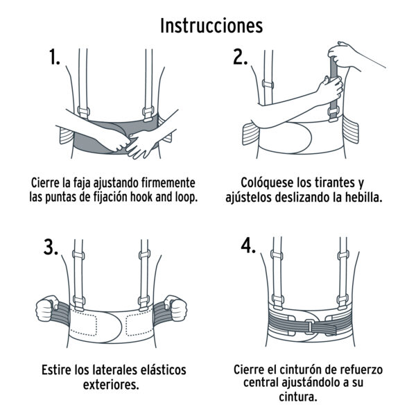Faja con tirantes ajustables tercer cinturon talla chica