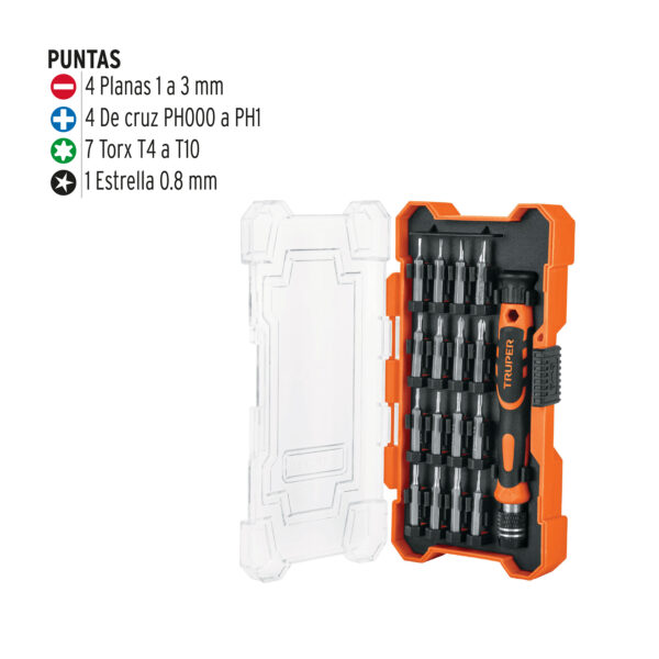 Desarmador de Precision con 16 puntas Intercambiables