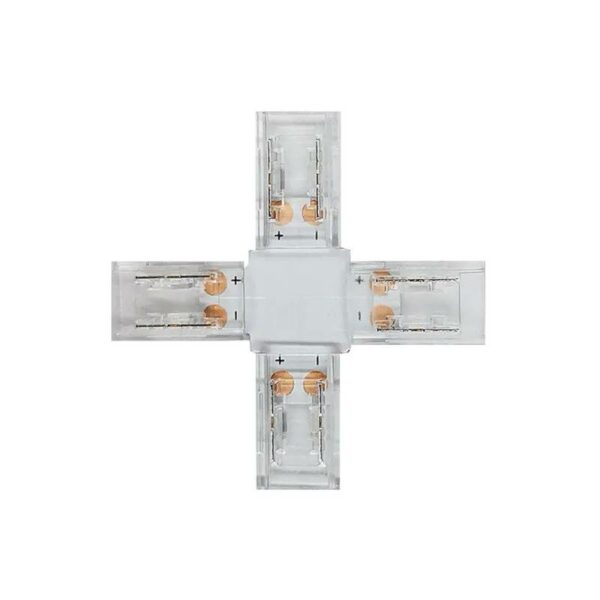 Conector Tipo X para Tira LED 2 Cables de 8mm
