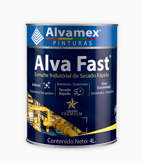 Litro Esmalte Negro Mate Alva Fast