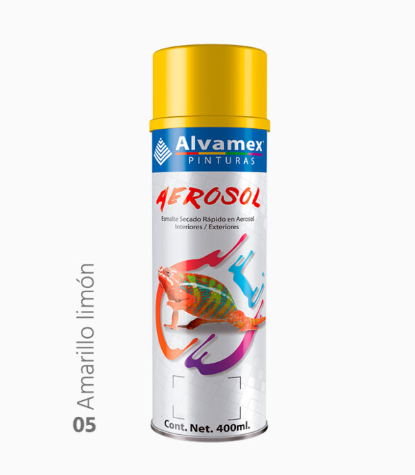 Pintura en aerosol Amarillo Limon Alvamex