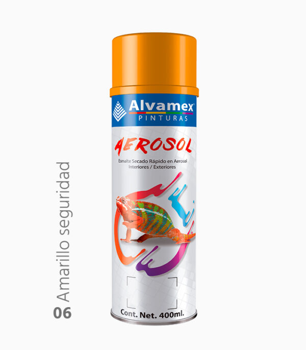 Pintura en aerosol Amarillo Seguridad Alvamex