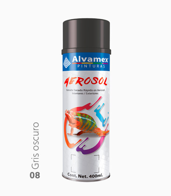 Pintura en aerosol Gris Oscuro Alvamex