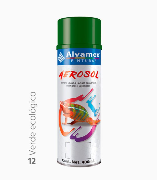 Pintura en aerosol Verde Ecologico Alvamex