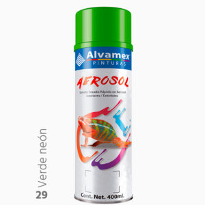 Pintura en aerosol Verde Neon Alvamex