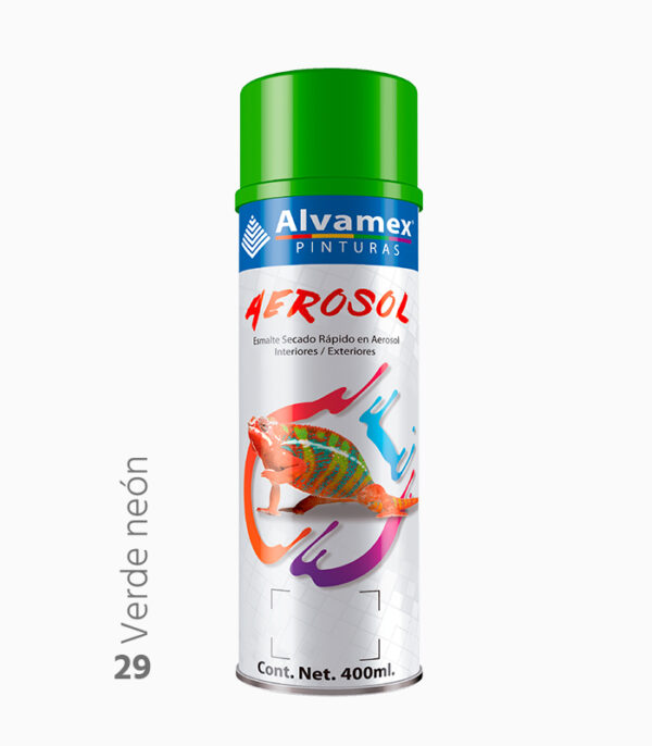 Pintura en aerosol Verde Neon Alvamex