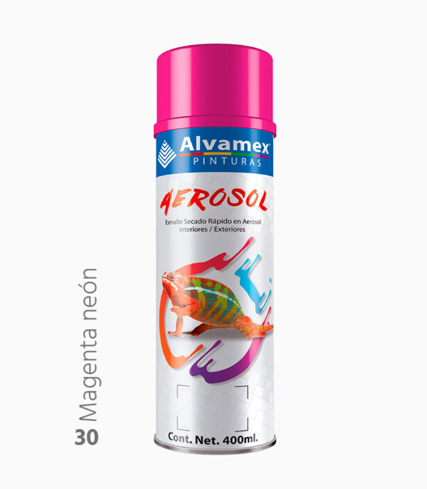 Pintura en aerosol Magenta Neon Alvamex