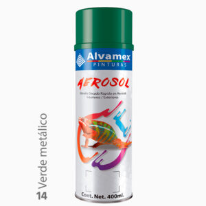 Pintura en aerosol Verde Metalico Alvamex