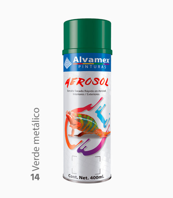 Pintura en aerosol Verde Metalico Alvamex