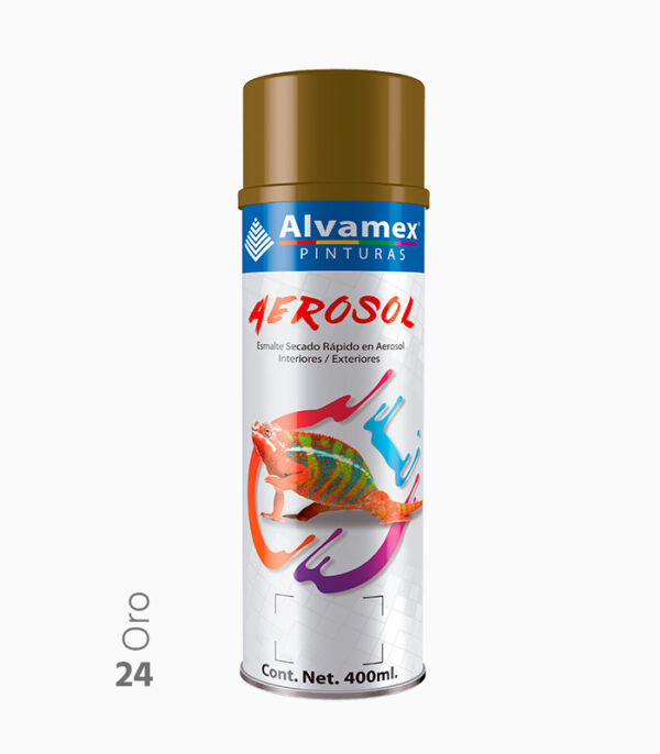 Pintura en aerosol Oro Metalico Alvamex