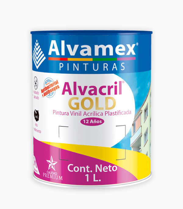 Pintura Vinilica Alvacril Plastificada Sanitada Verde Aruba 1L