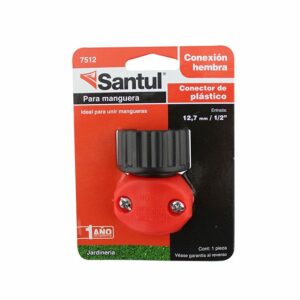 Conector plastico hembra 3/4" para manguera de 1/2"