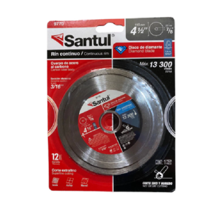 Disco de diamante 4-1/2" 2mm Loseta Marmol Rin Continuo Santul