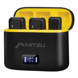 Set de 2 micrófonos de solapa lavalier Recargables USB Tipo C