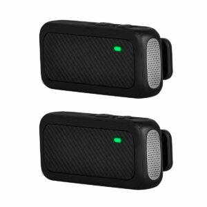 Set de 2 micrófonos de solapa lavalier Recargables USB Tipo C