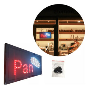 Anuncio Letrero Luminoso Led PAN Grande de 48x25x2.5cm