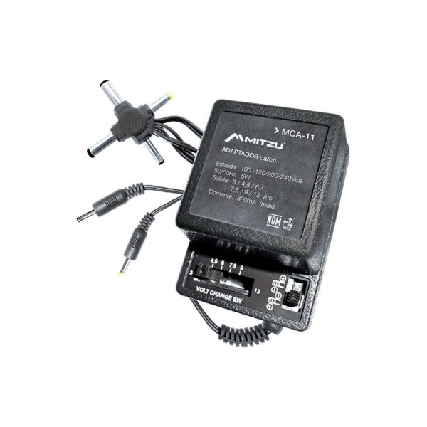 Eliminador multiple 3-12v 300ma 6 conectores