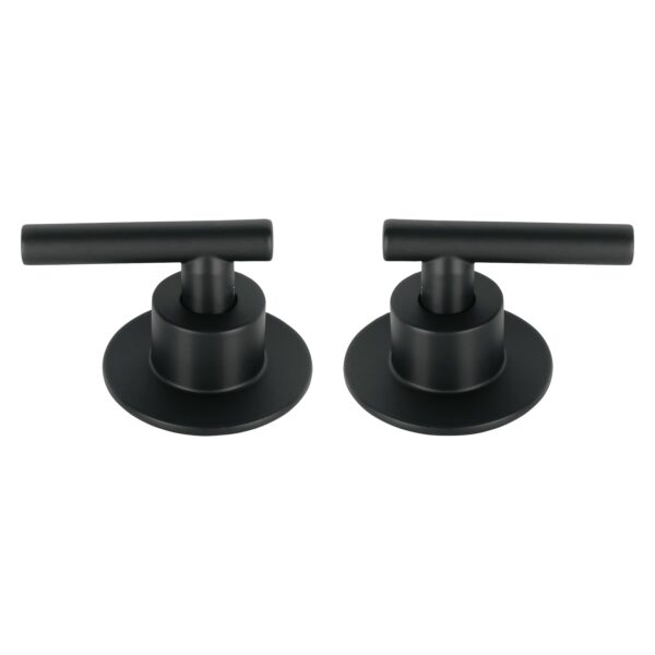 Juego de 2 manerales para regadera, palanca, negro, Tubig